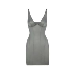 SKIMS Glissenette Slip Dress - Silver / Grey